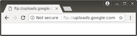 Chrome FTP warning
